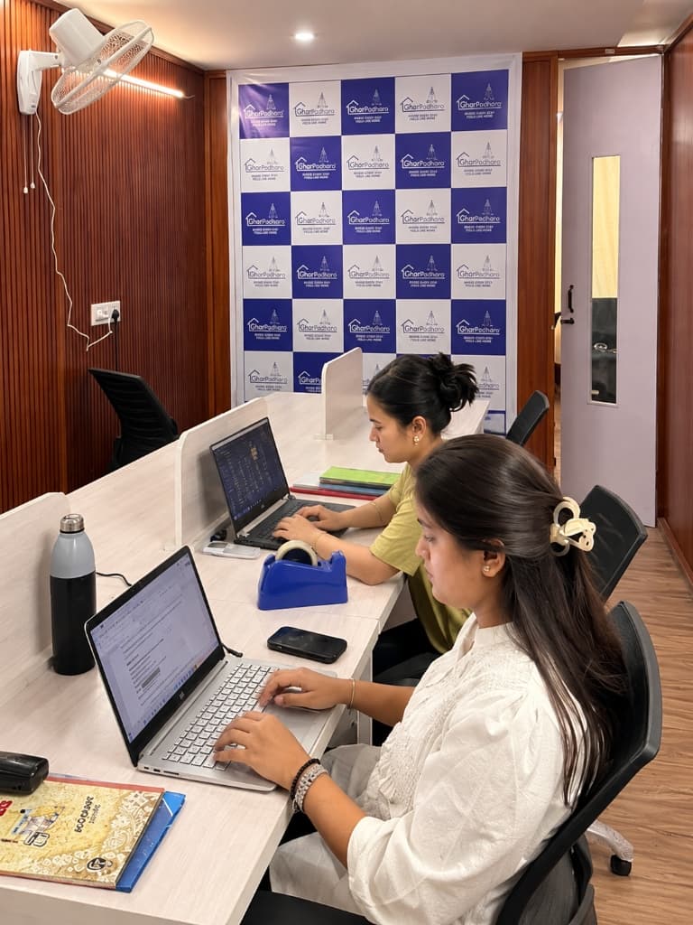 Colleagues working together in modern coworking space