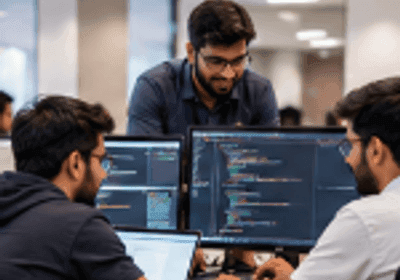 GharPadharo developers collaborating on code